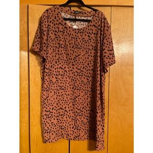 Leopard print shift dress
